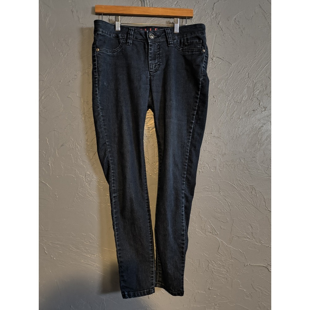 ELLE Skinny Denim Jeans Women's Size 8R Blue Low Rise Dark‎ Wash 5-Pocket